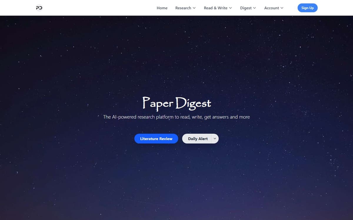 PaperDigest AI interface screenshot