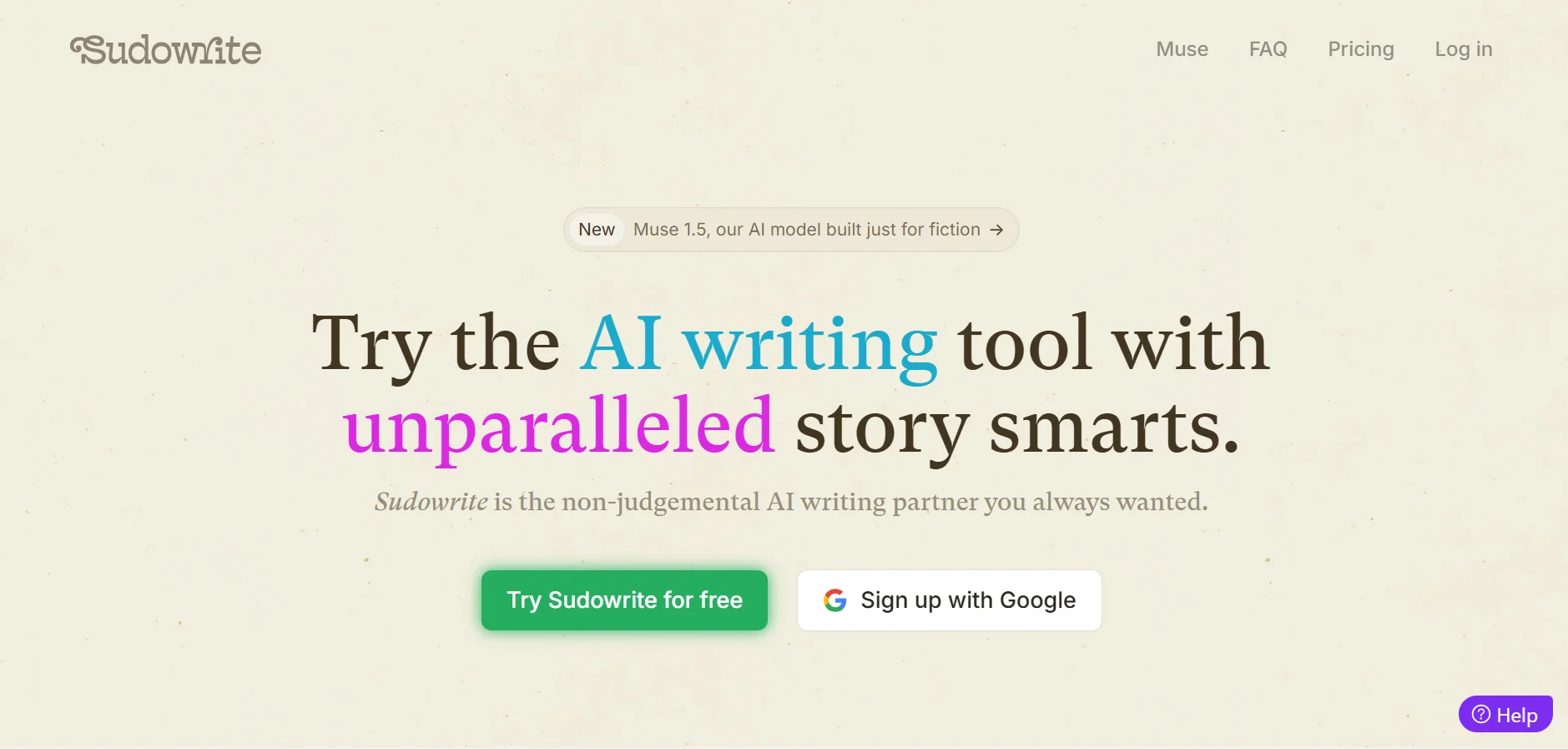 Sudowrite interface screenshot